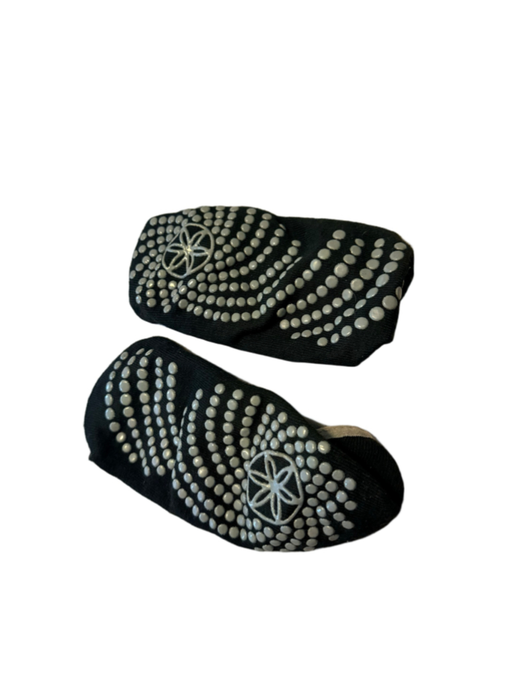 Women's Grip Yoga Slippers Black and Gray